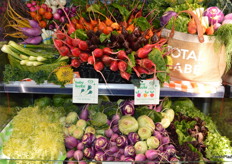 Lots of colors in the booth of Babe Farms.